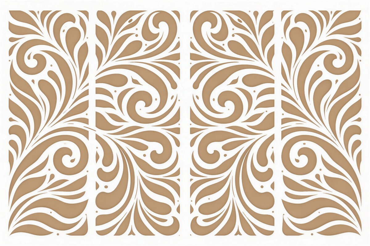 Fototapeta beżowy ornament roślinny