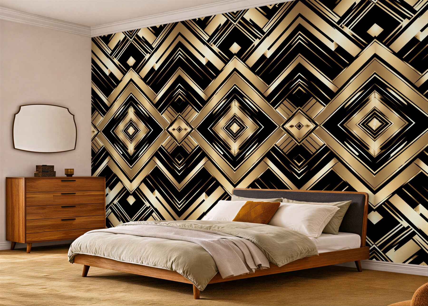 Fototapeta złota geometria w stylu glamour