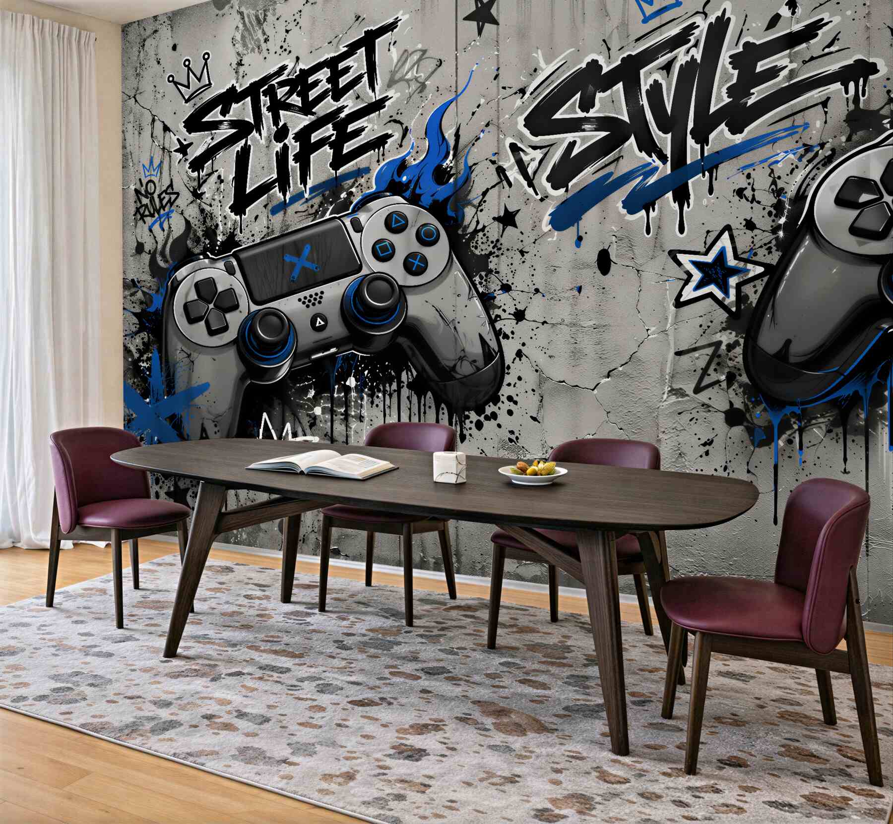 Fototapeta gaming street style z padami