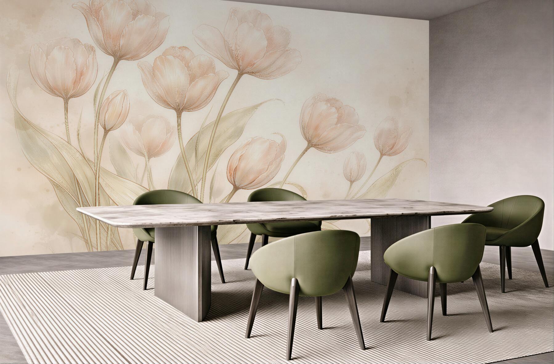 Fototapeta delikatne pastelowe tulipany