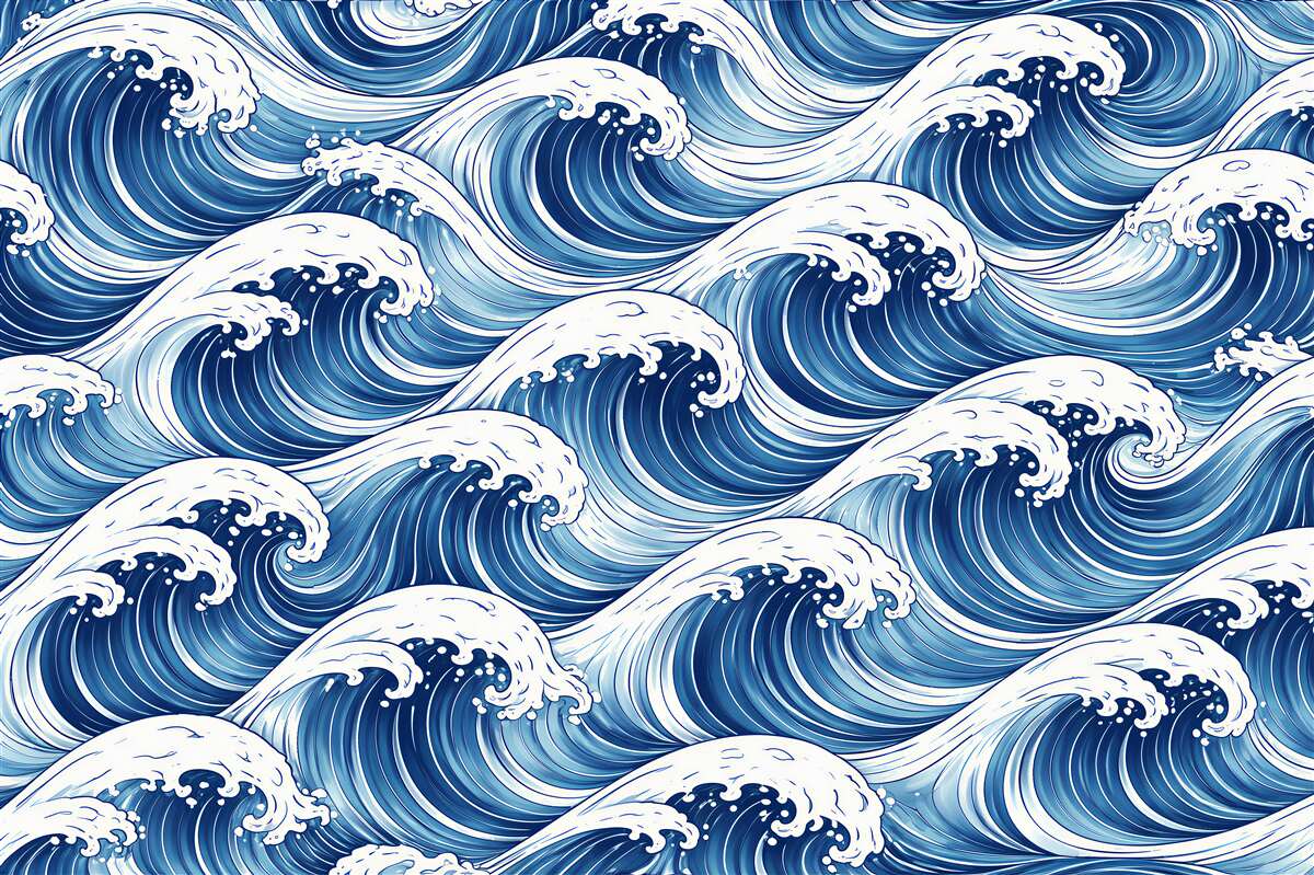 Fototapeta dynamiczne oceaniczne fale