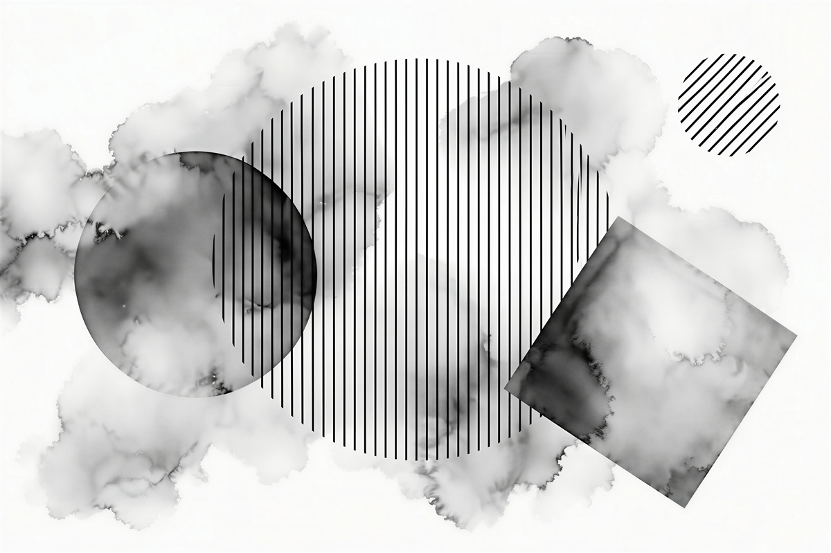 Fototapeta szara abstrakcja z geometrią