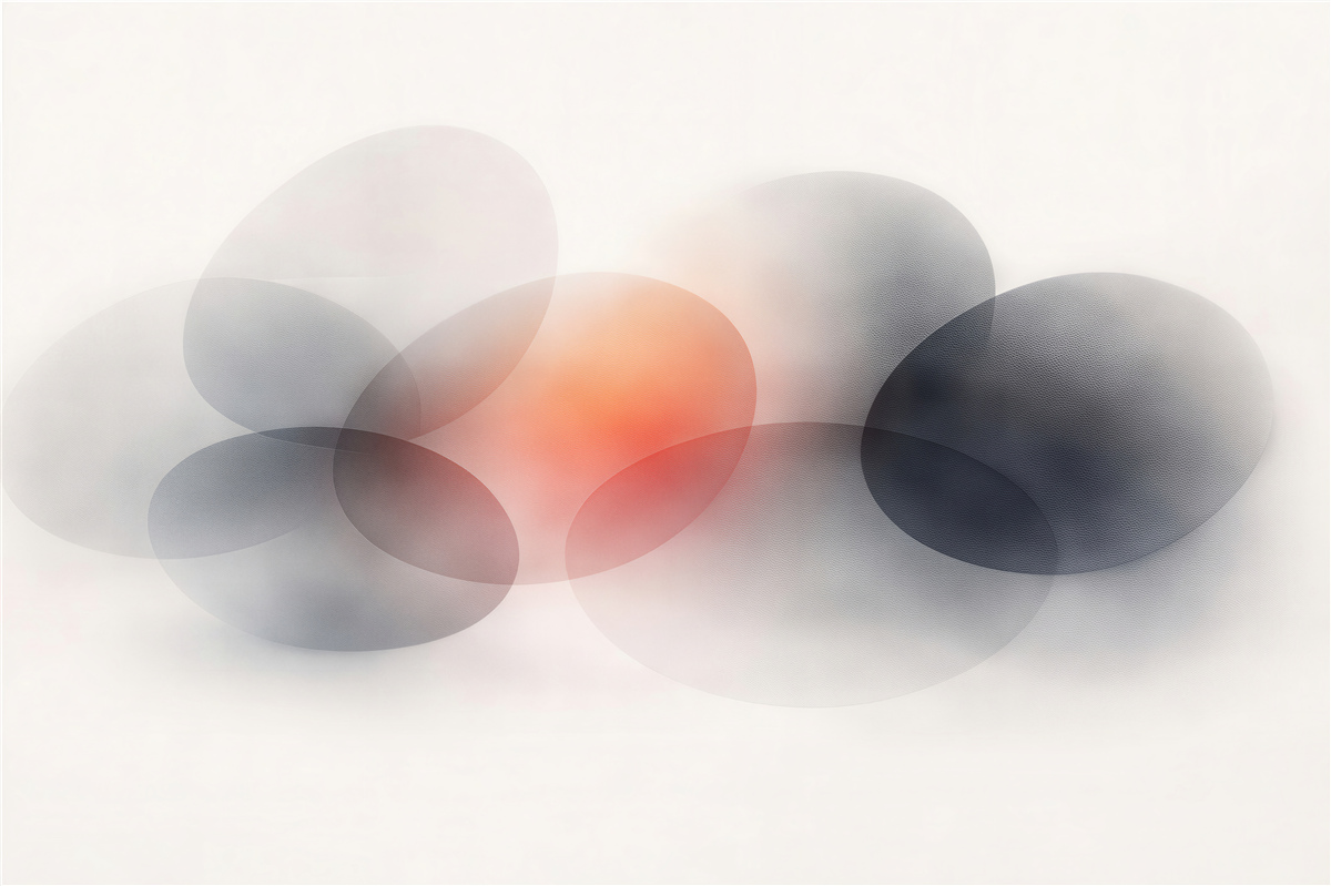 Fototapeta subtelne geometryczne przenikanie form