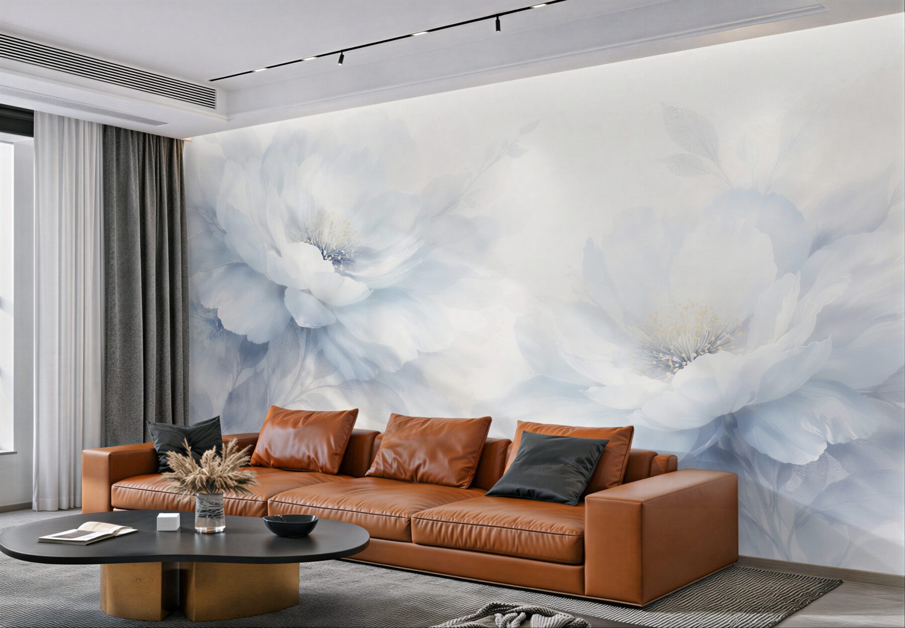 Fototapeta złote piwonie w eleganckim blasku