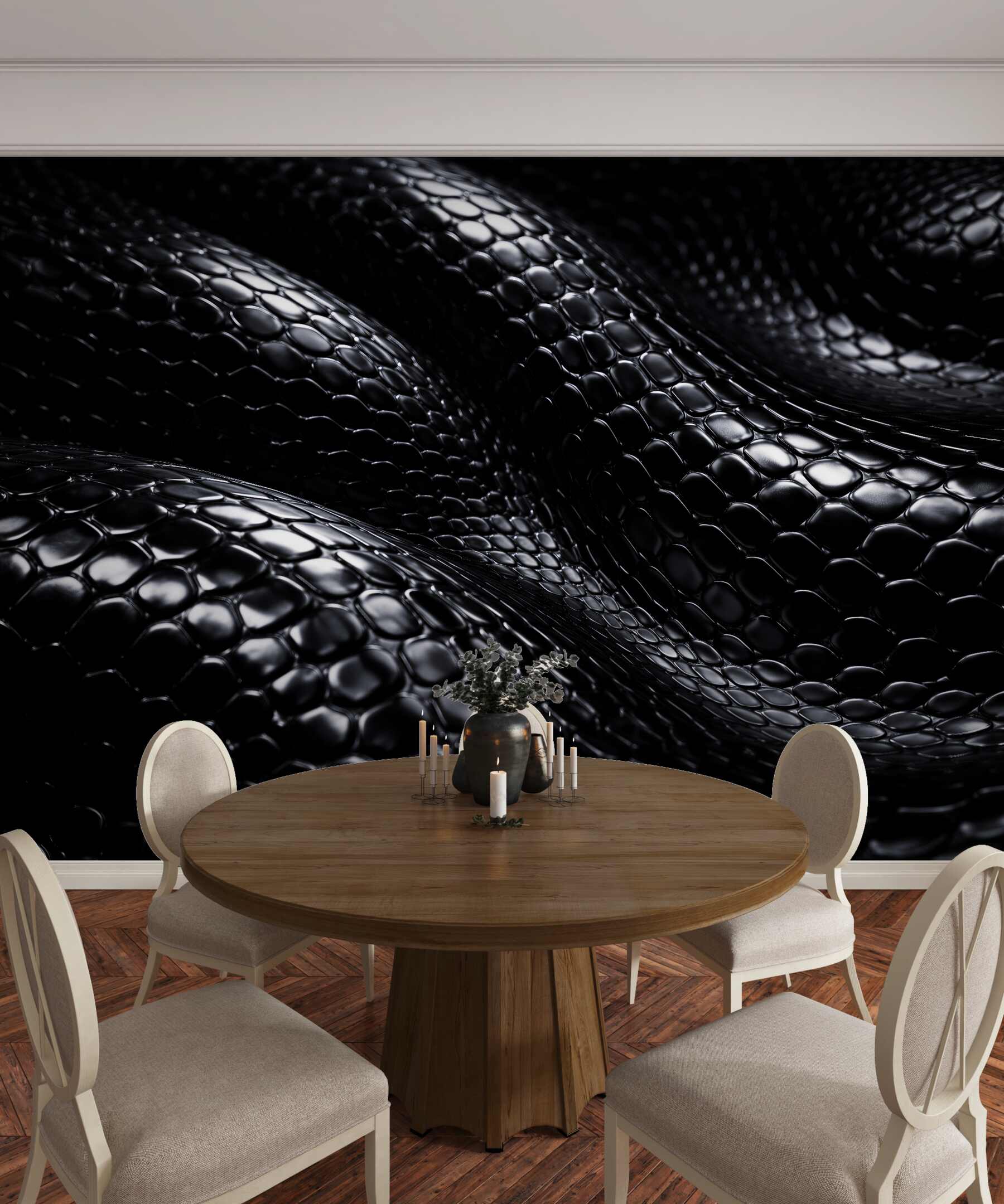 Fototapeta czarna falująca struktura 3d
