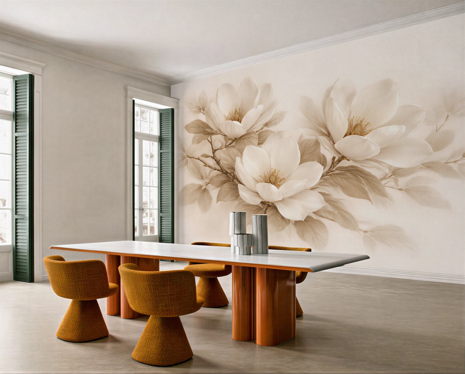 Fototapeta kremowa magnolia w rozkwicie