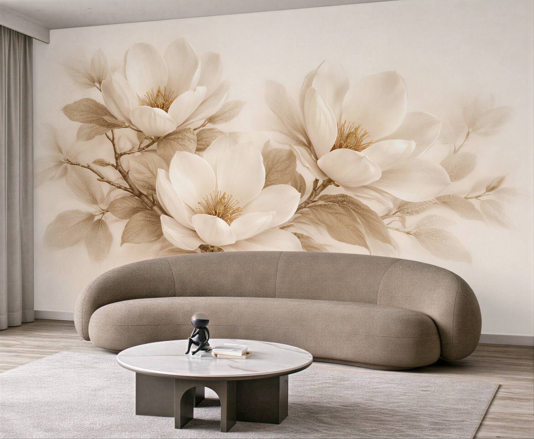 Fototapeta kremowa magnolia w rozkwicie