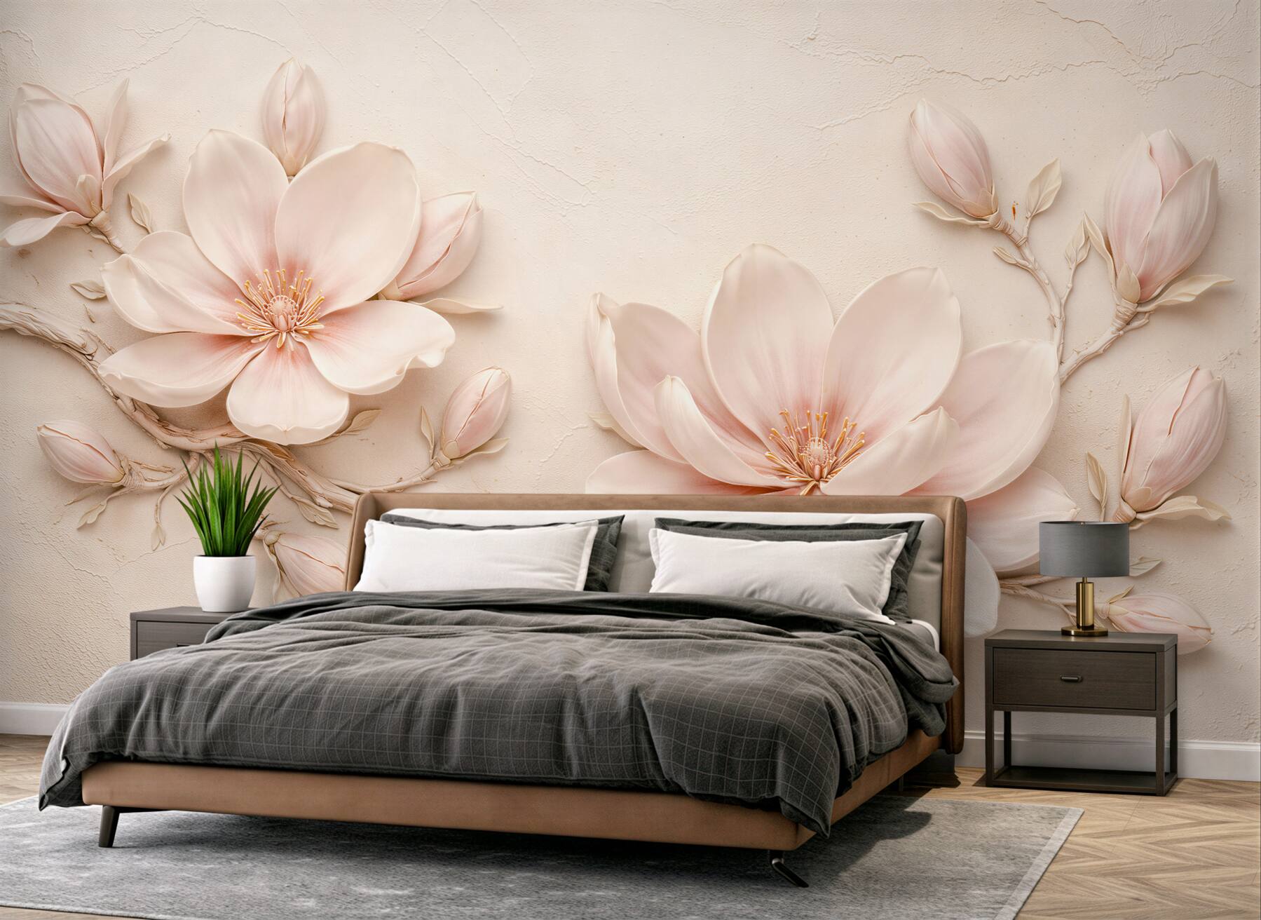 Fototapeta różowa magnolia o świcie