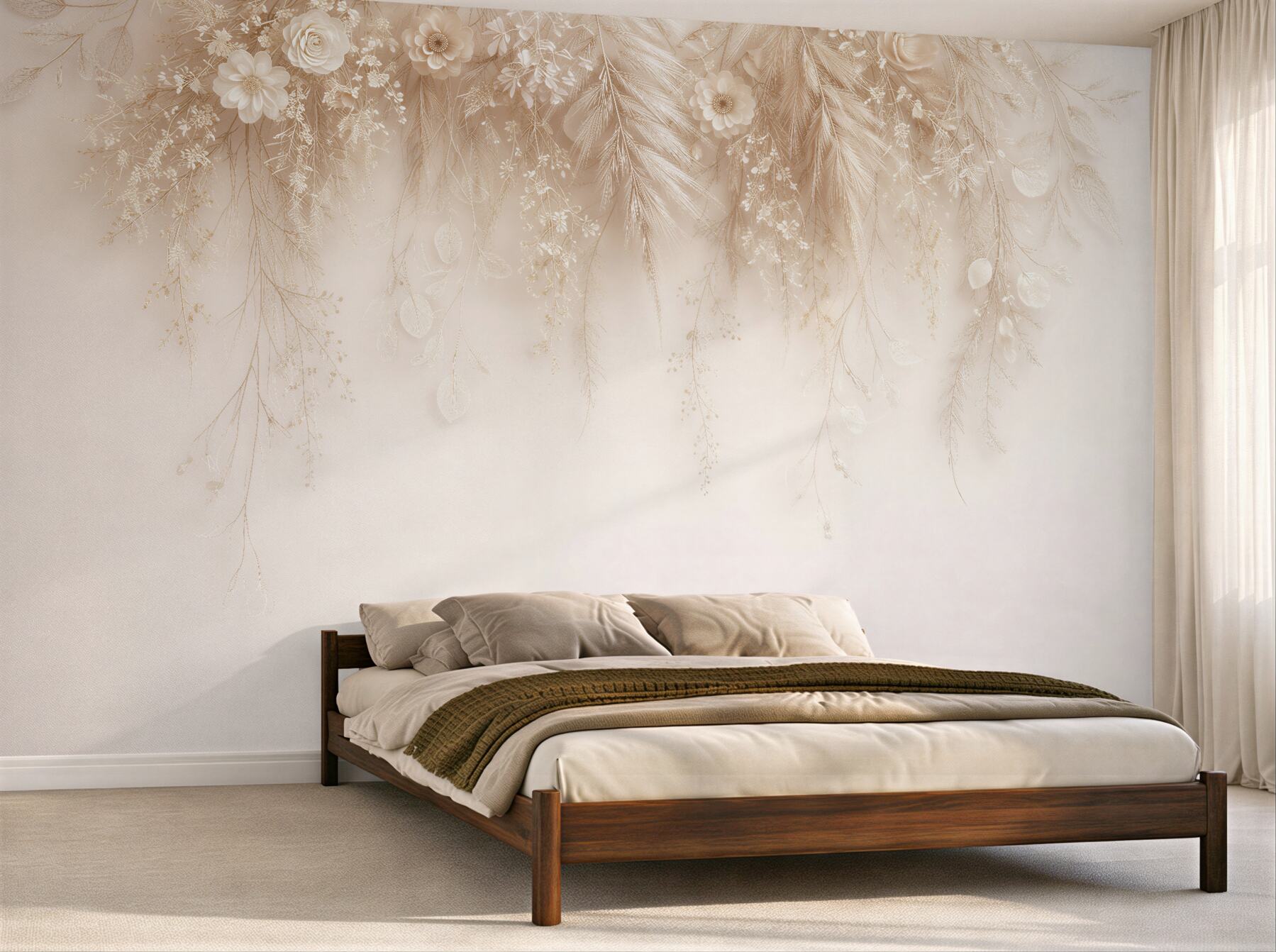 Fototapeta morelowe peonie w blasku zmierzchu