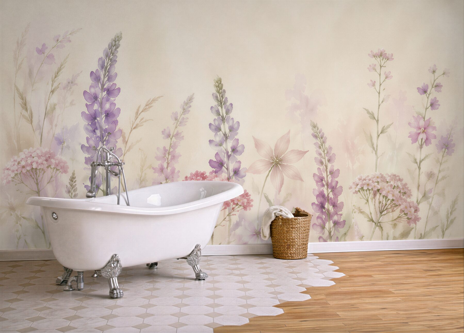 Fototapeta pastelowa Łąka kwiatów