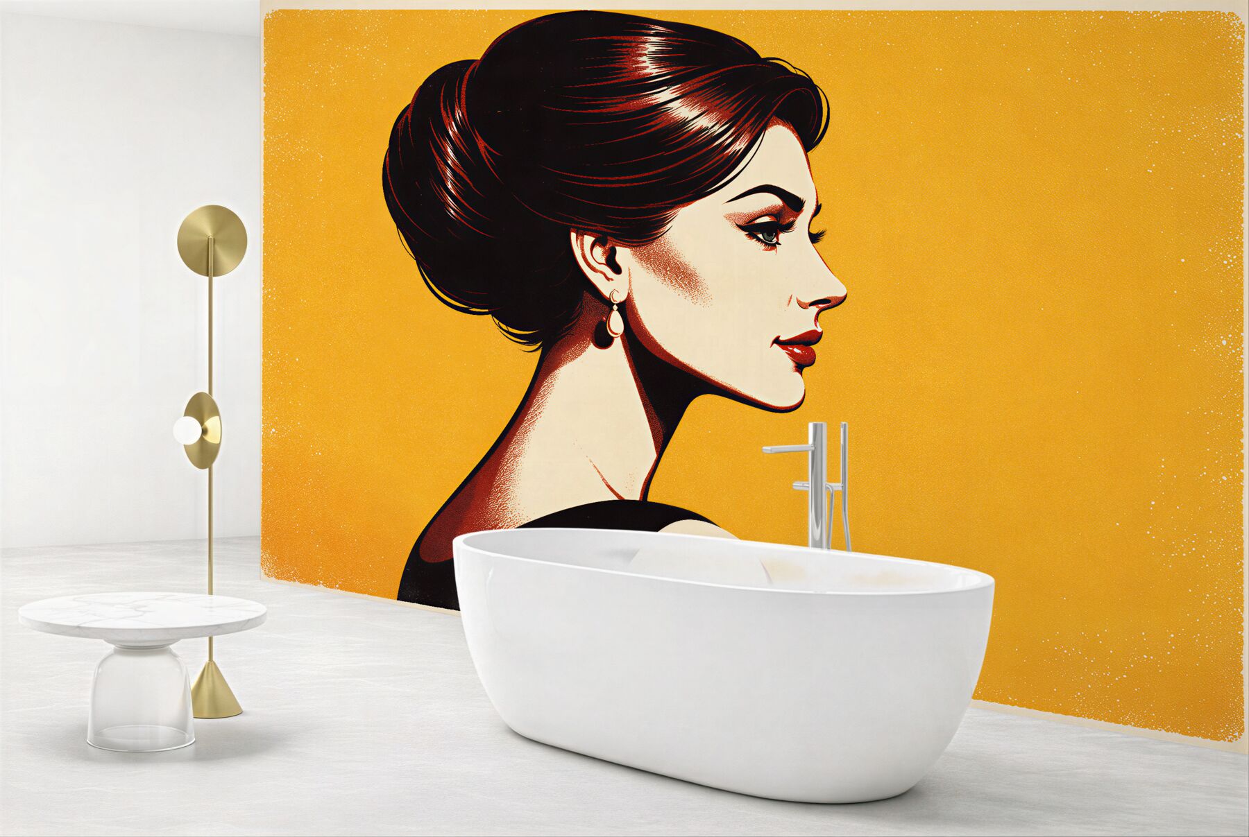 Fototapeta elegancki profil kobiety retro