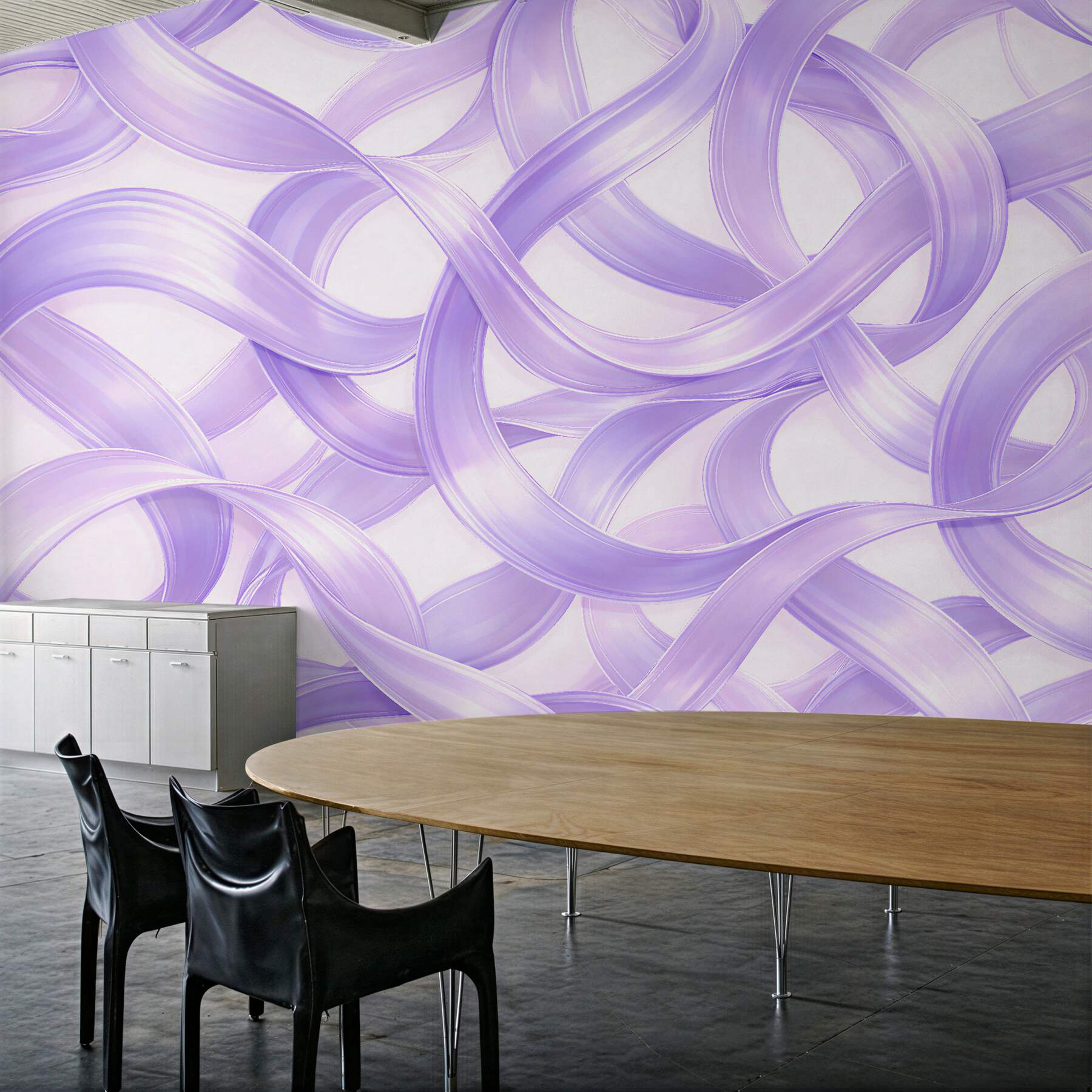Fototapeta lawendowe wstęgi 3d
