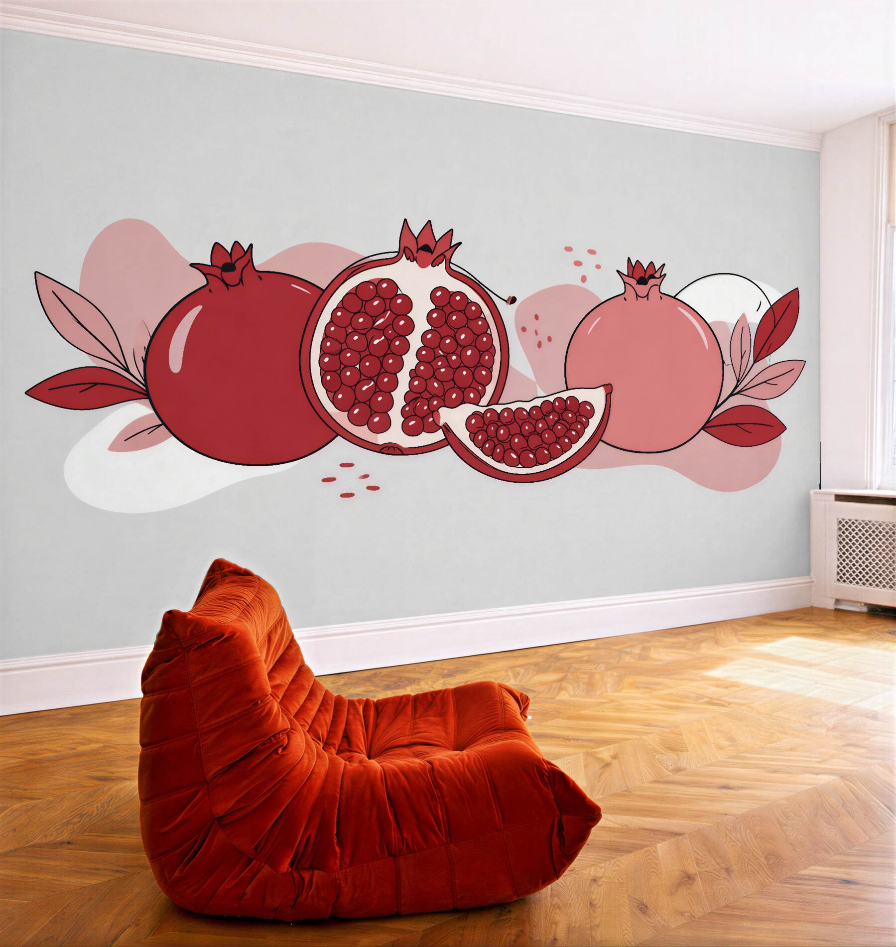 Fototapeta granaty w nowoczesnej ilustracji