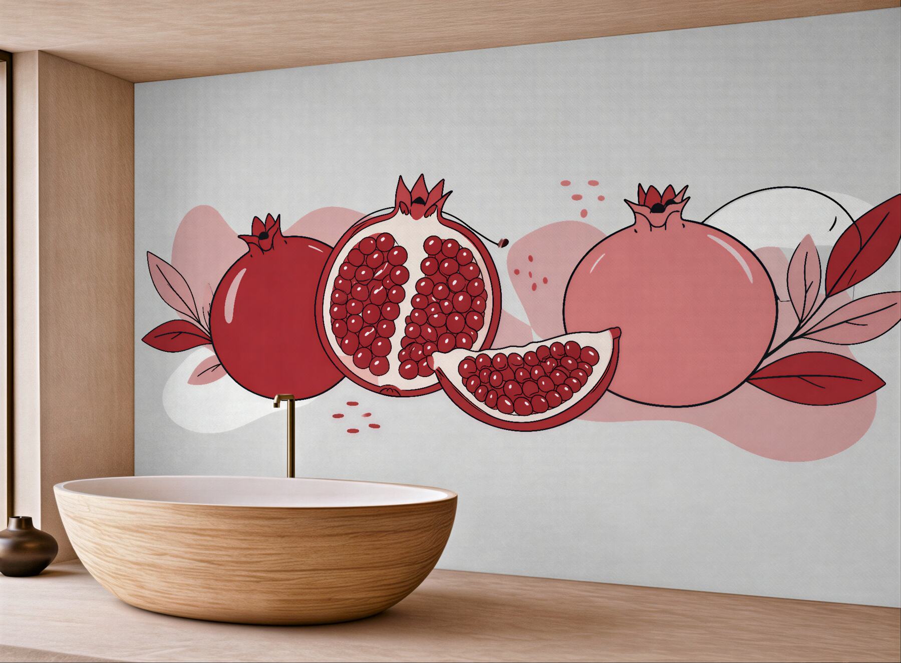Fototapeta granaty w nowoczesnej ilustracji
