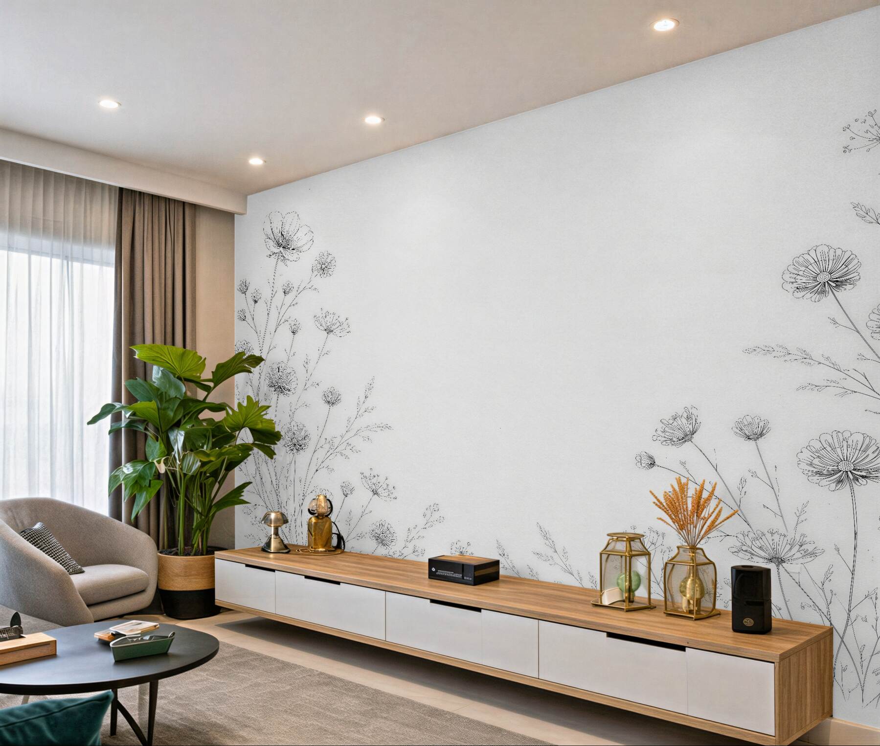 Fototapeta delikatne błękitne liście