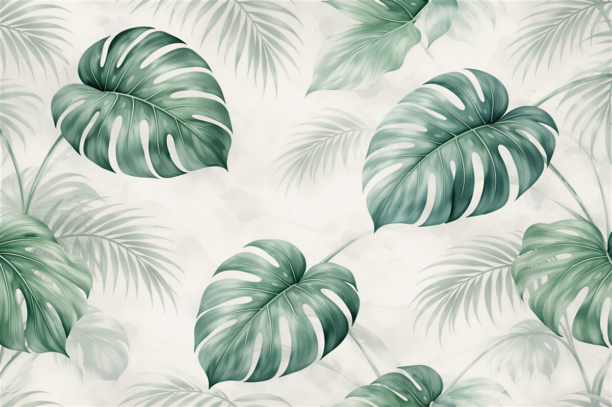 Fototapeta monstera w subtelnym rytmie