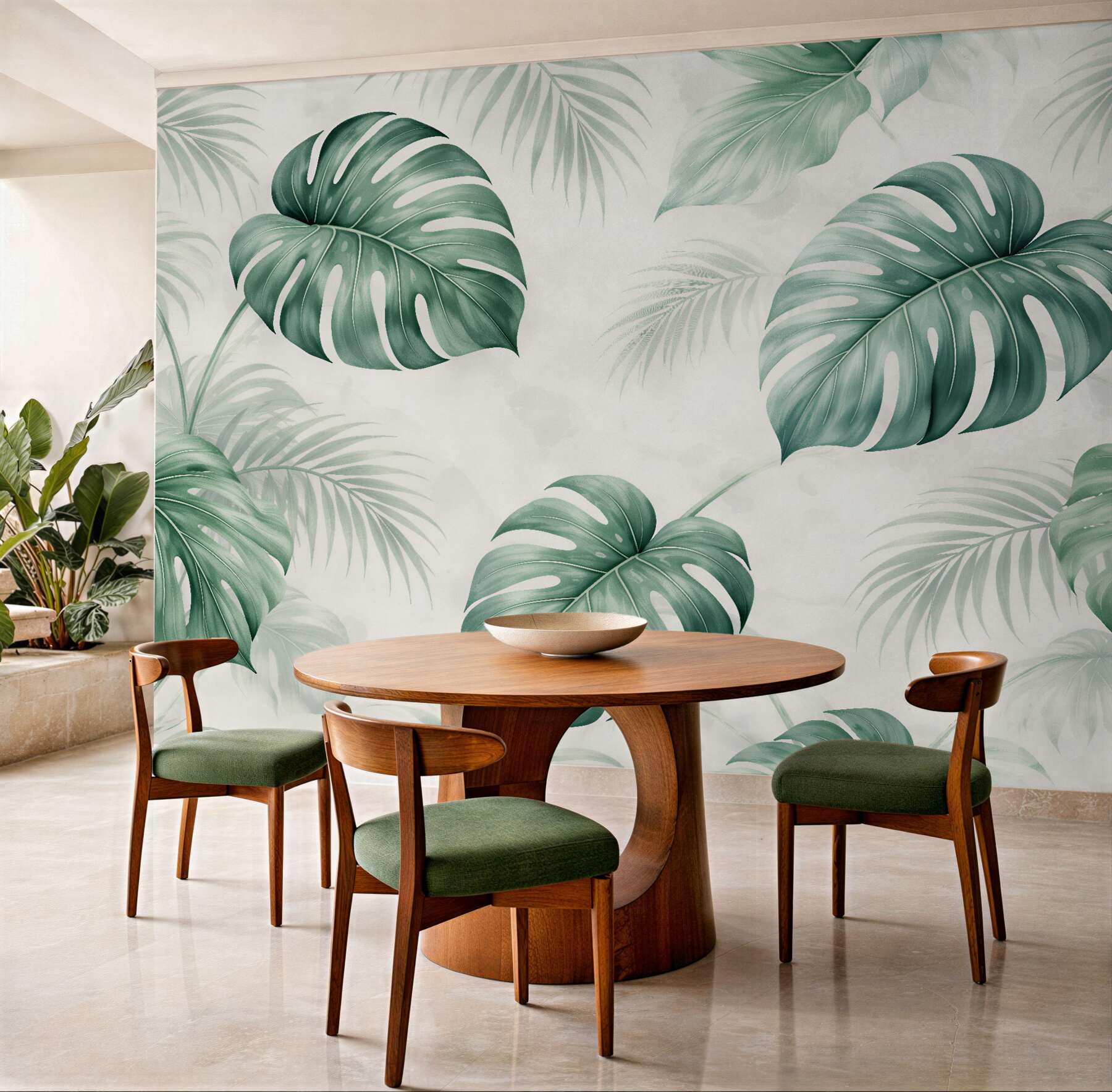 Fototapeta monstera w subtelnym rytmie