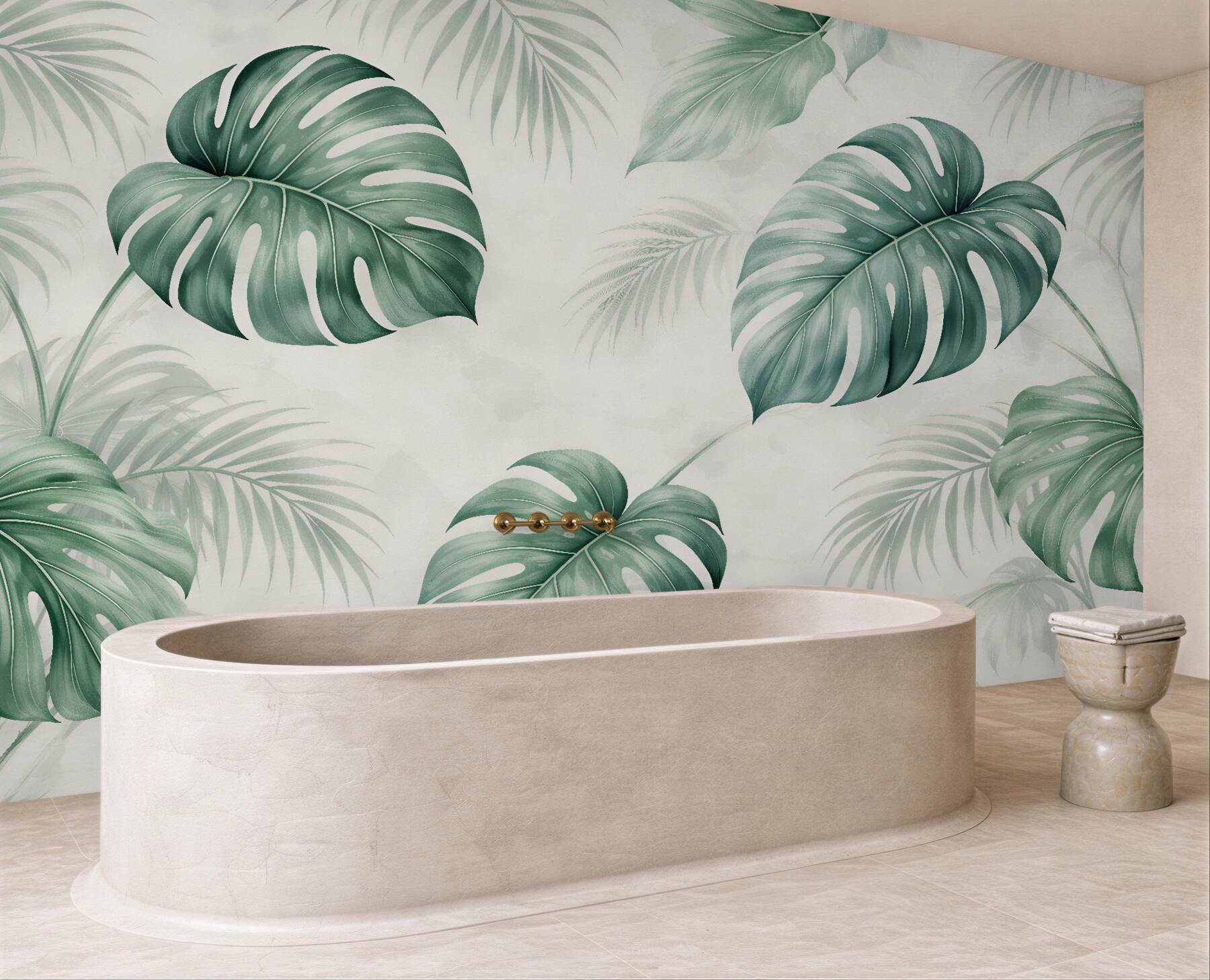 Fototapeta monstera w subtelnym rytmie