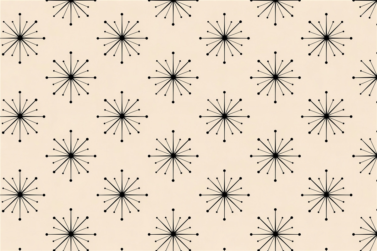 Fototapeta retro gwiazdy w geometrycznym rytmie