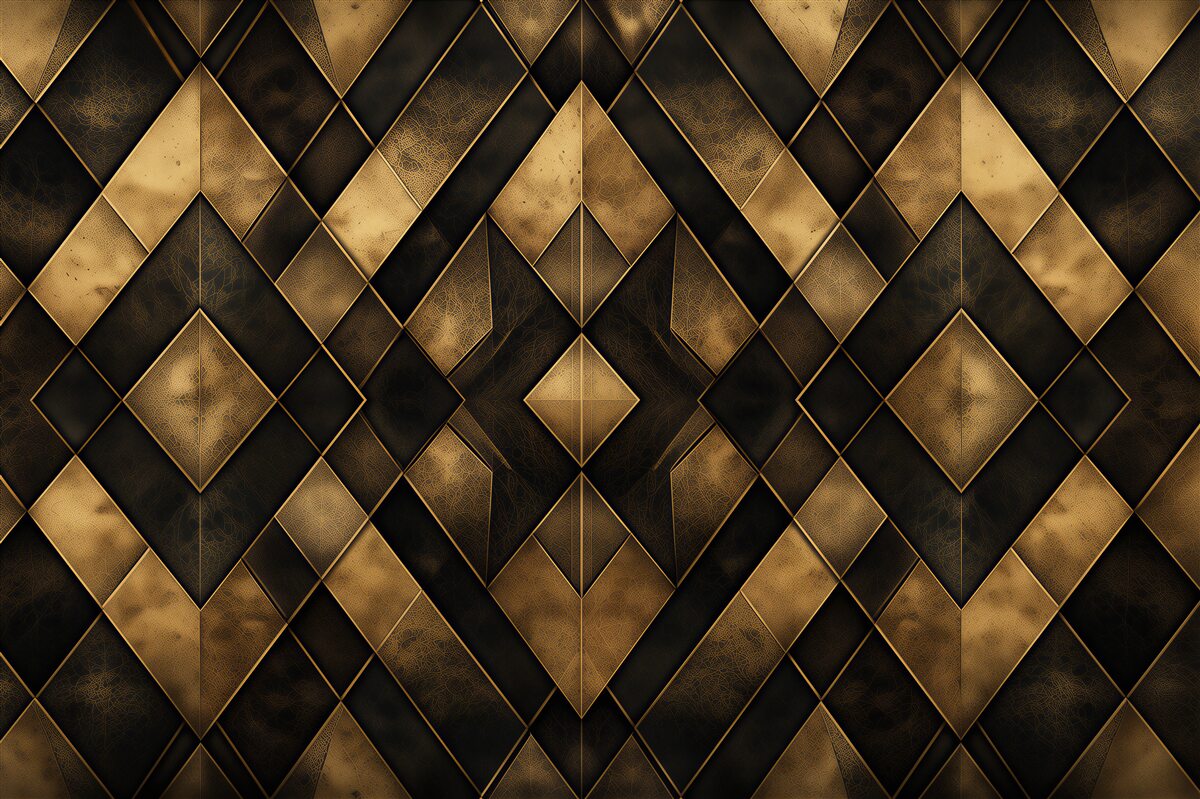 Fototapeta złota geometria art deco