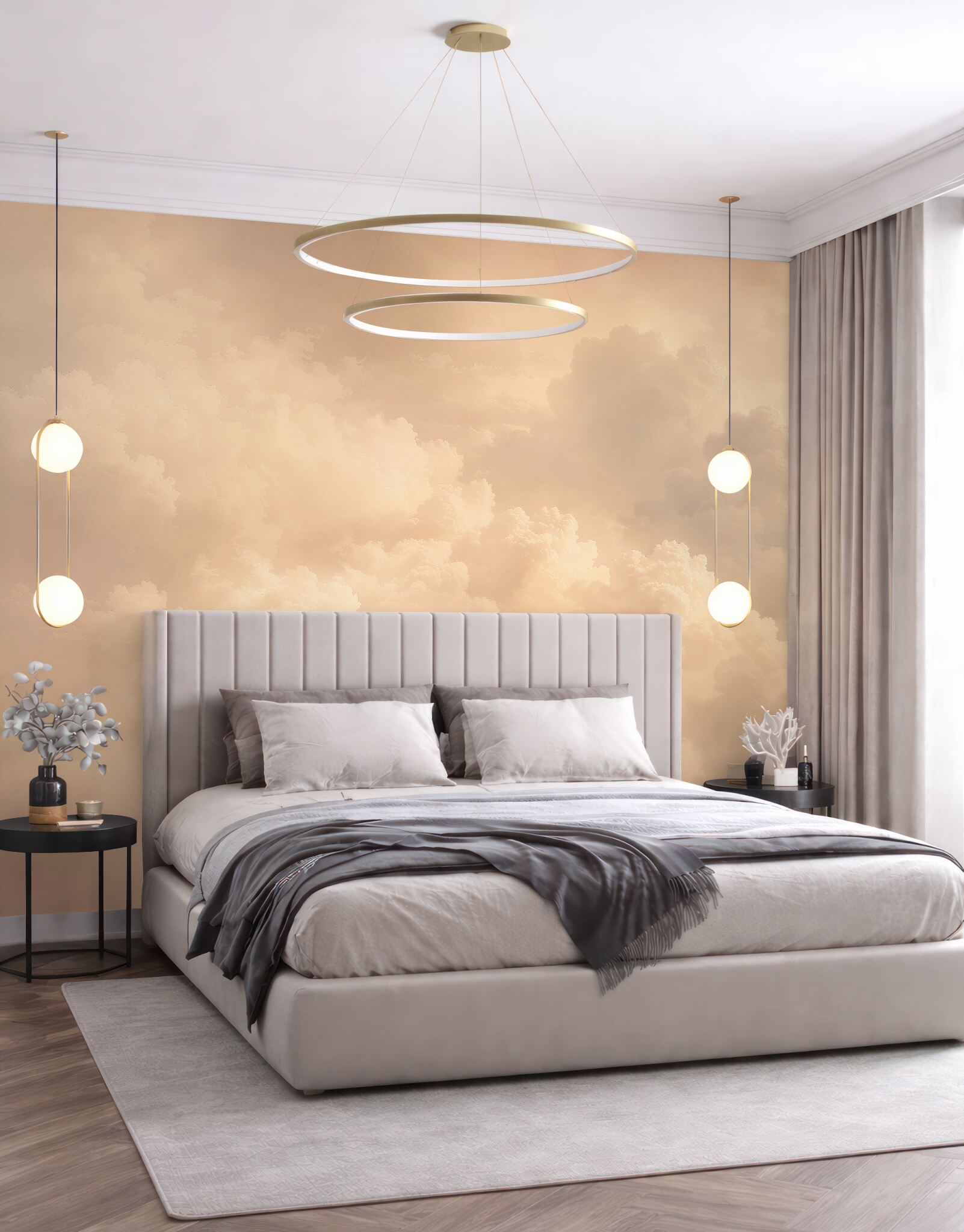 Fototapeta minimalistyczne liście monstery beige