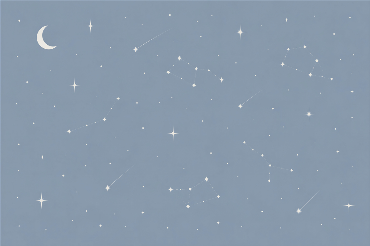 Fototapeta minimalistyczne niebo z gwiazdozbiorami