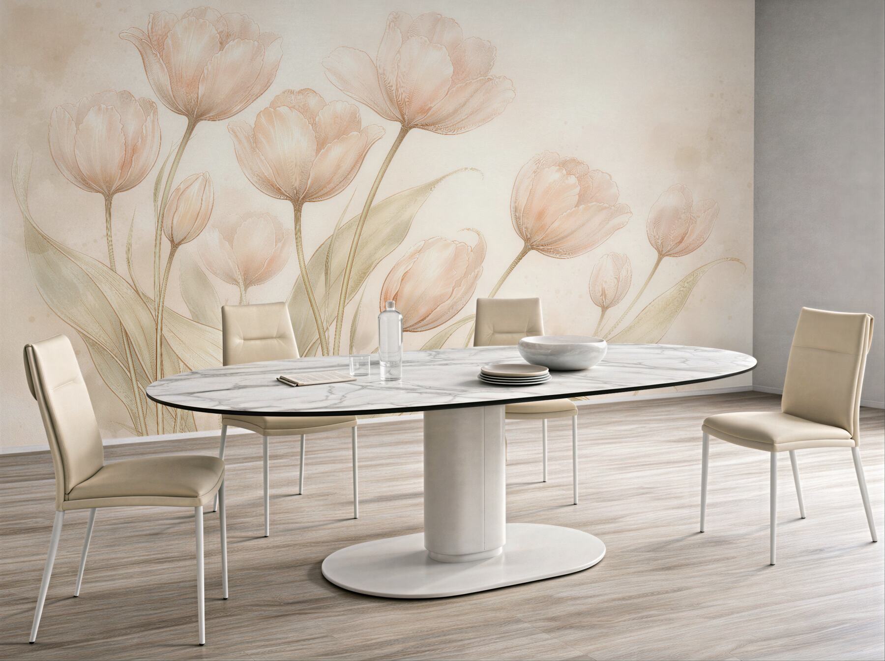Fototapeta delikatne magnolie w pastelowej mgle