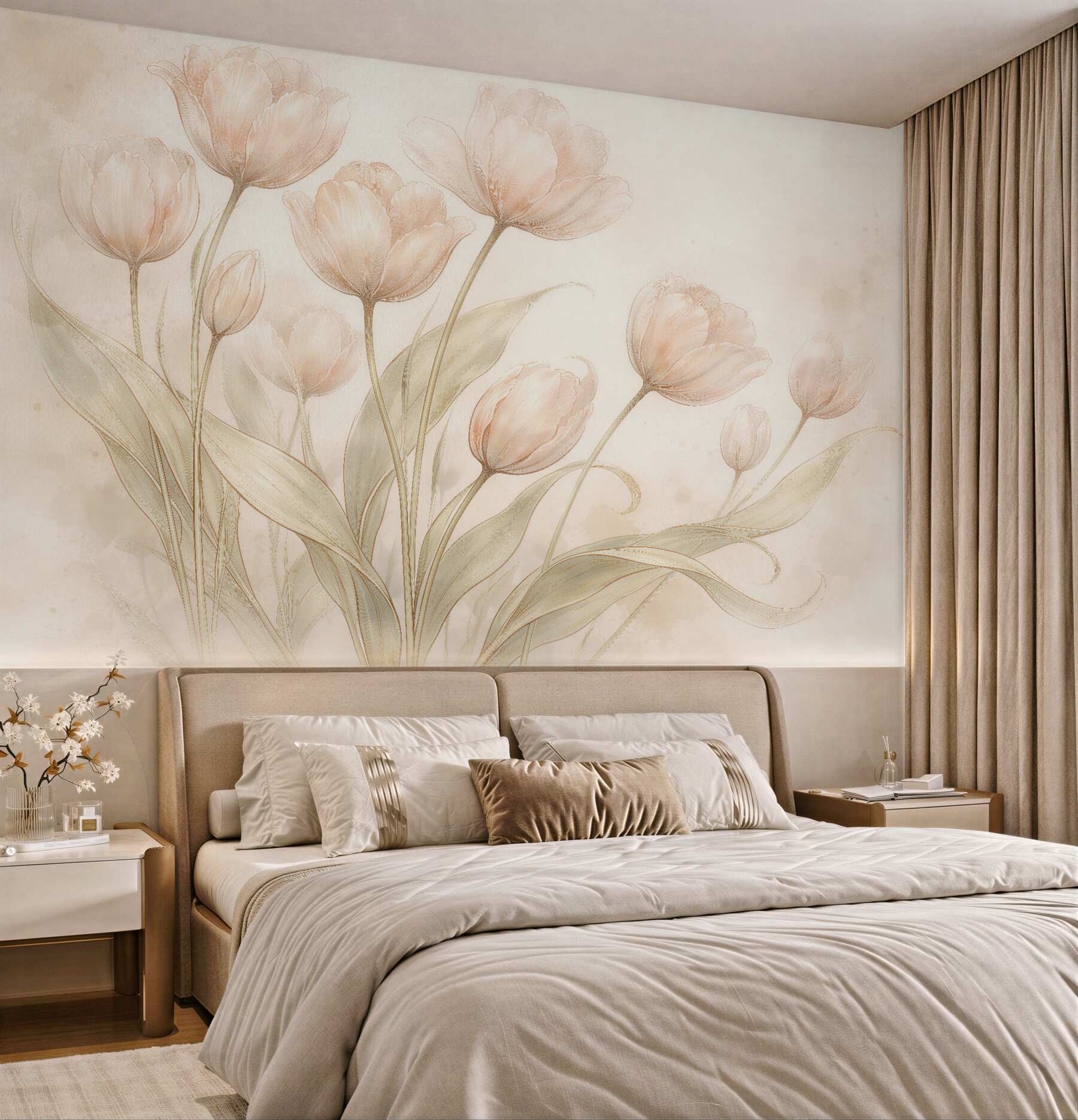 Fototapeta delikatne magnolie w pastelowej mgle