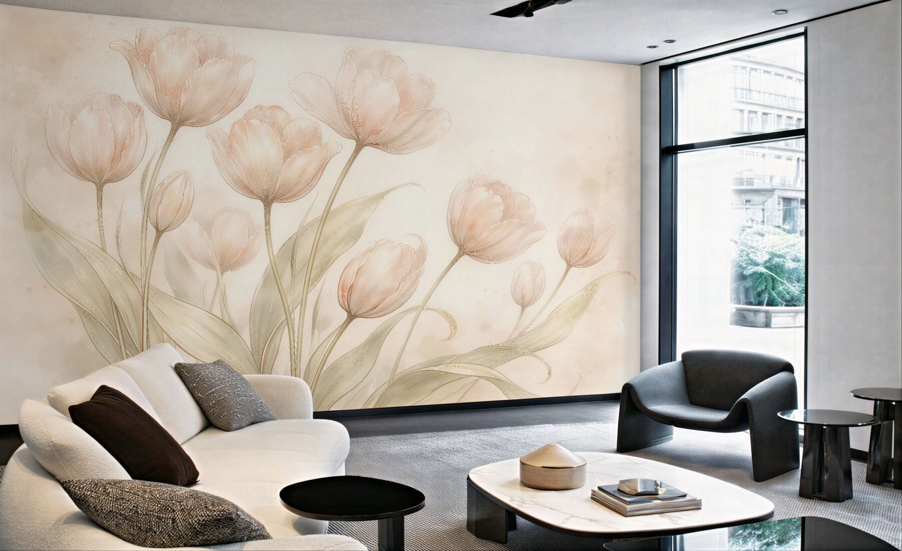 Fototapeta delikatne magnolie w pastelowej mgle