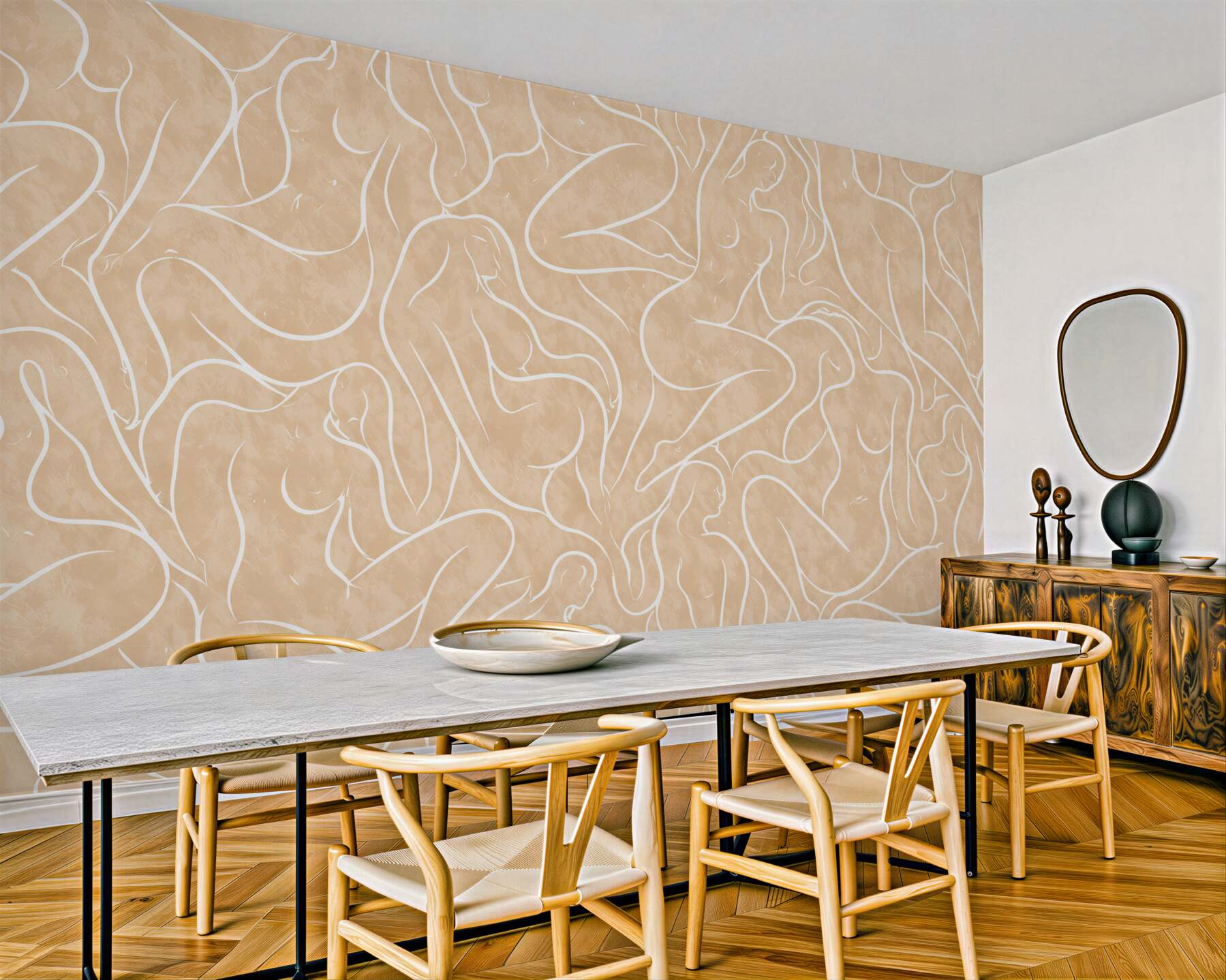 Fototapeta pudrowe piwonie w stylu glamour