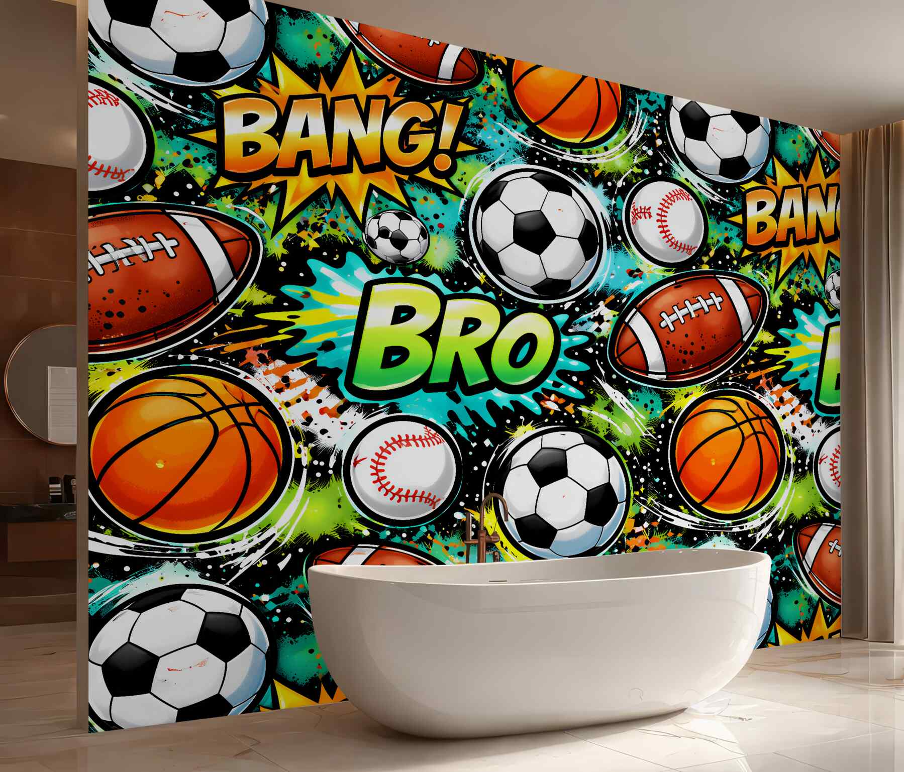 Fototapeta komiksowy Świat sportu
