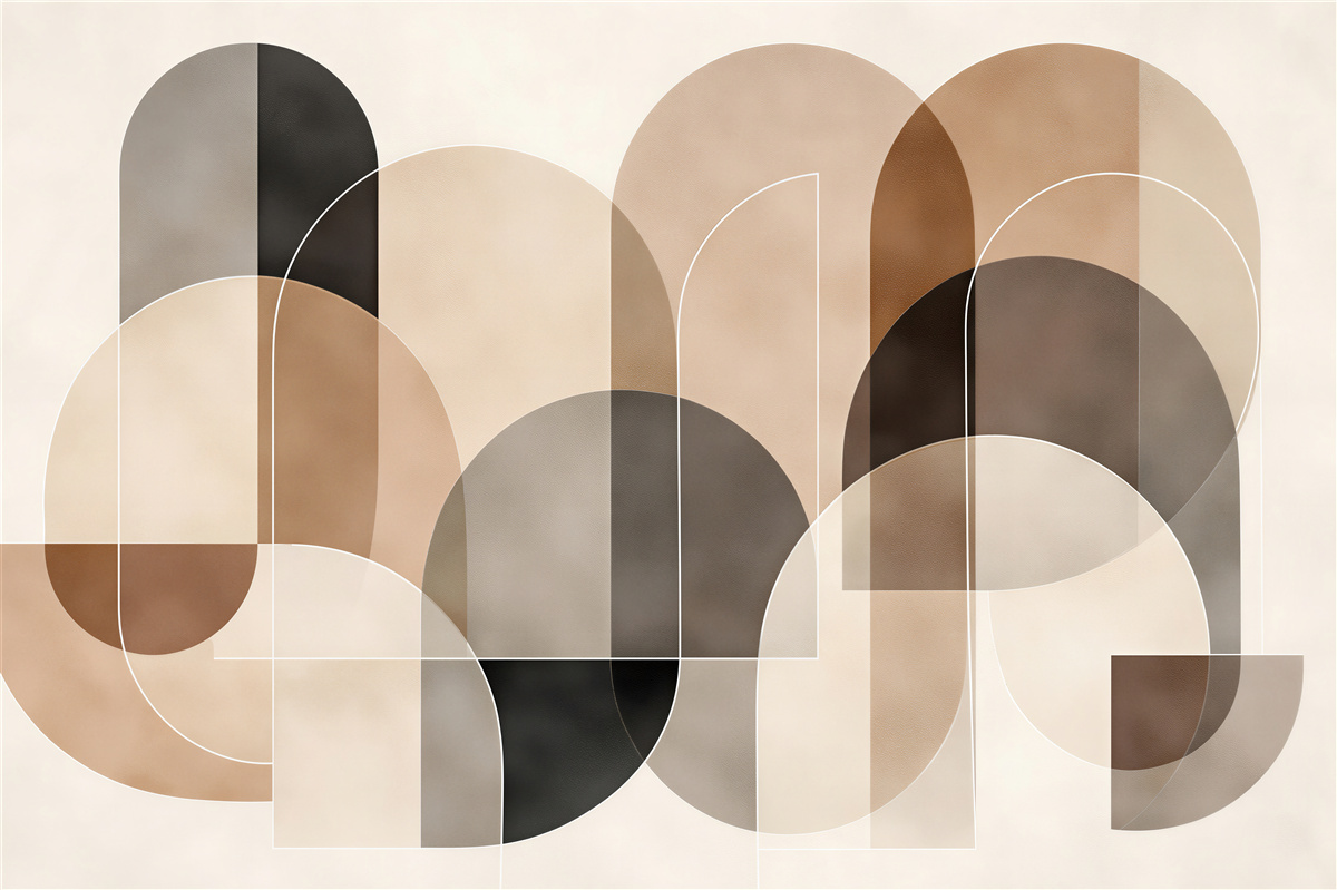 Fototapeta geometryczna harmonia beżowych form