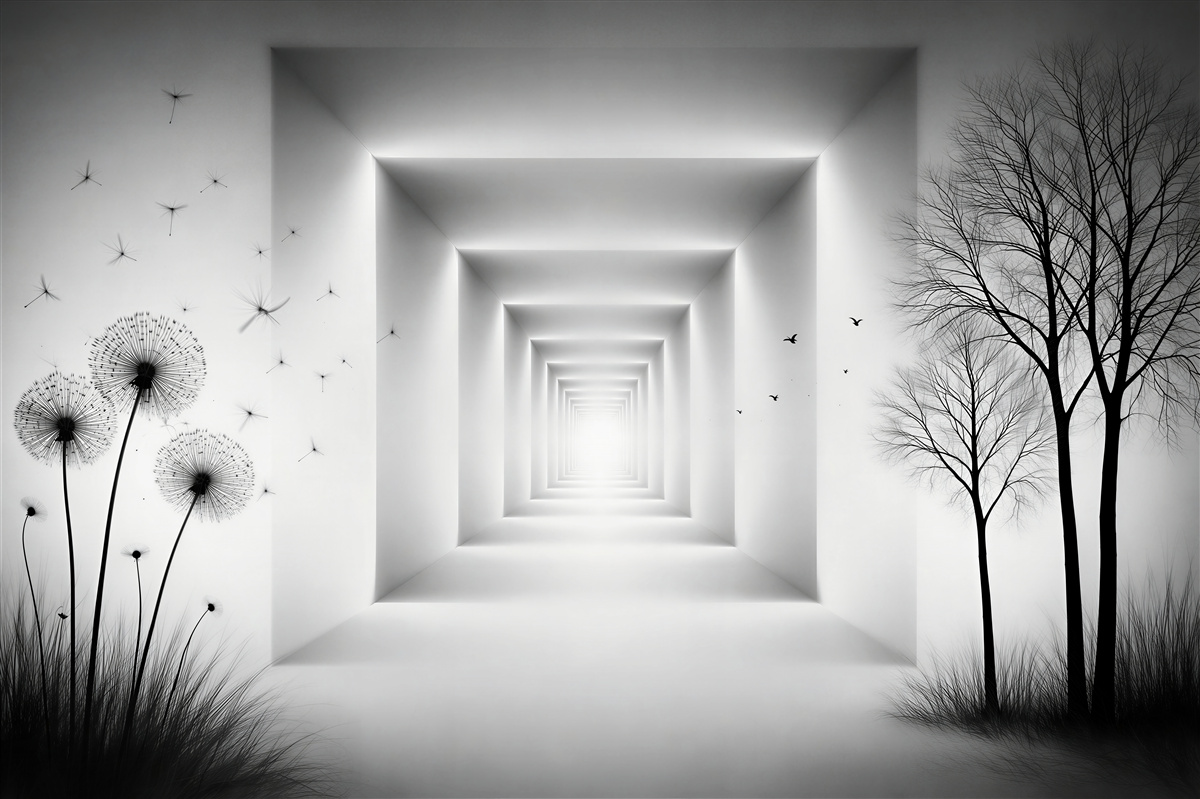Fototapeta tunel ciszy z drzewami