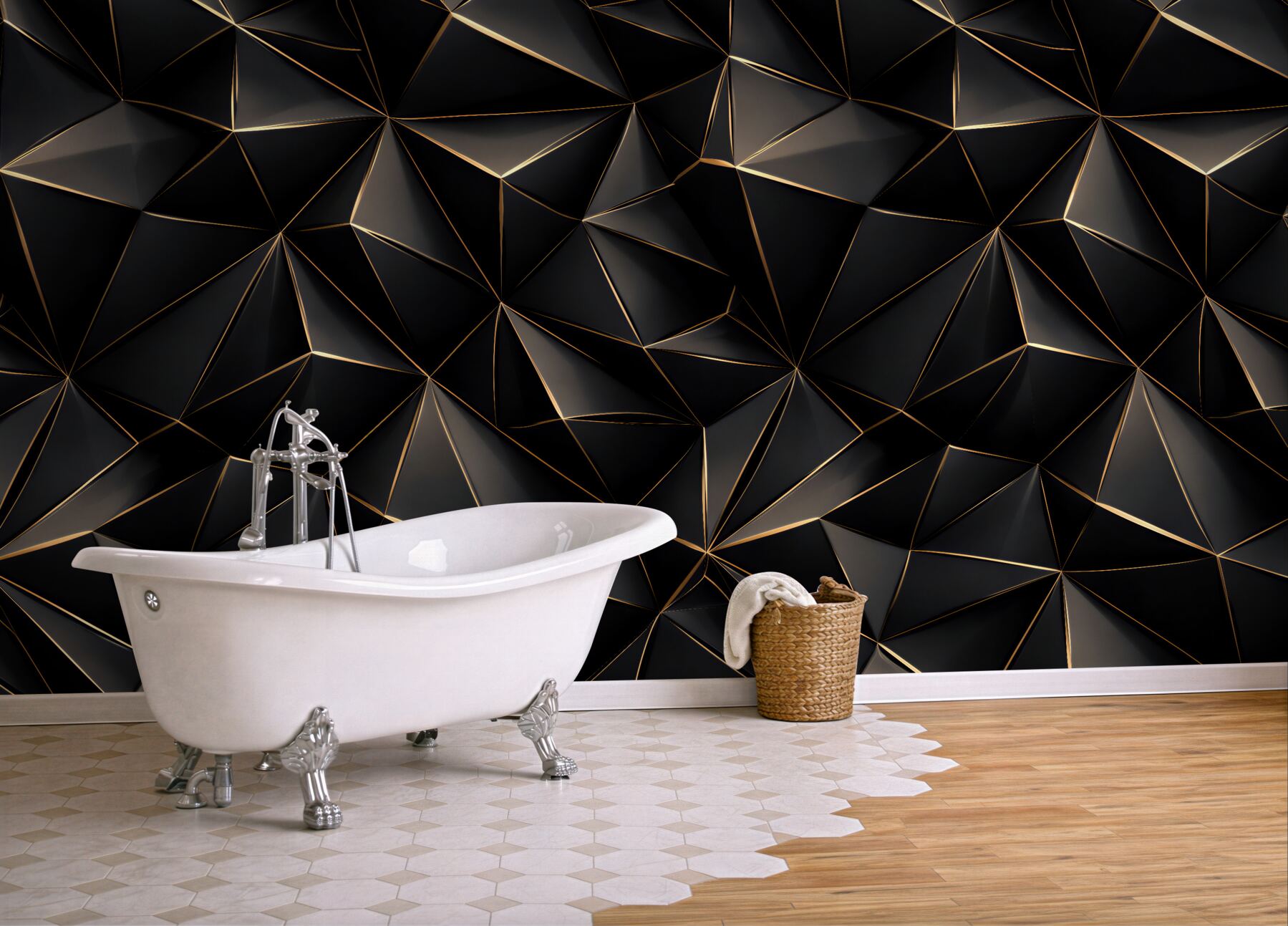 Fototapeta czarna geometryczna elegancja