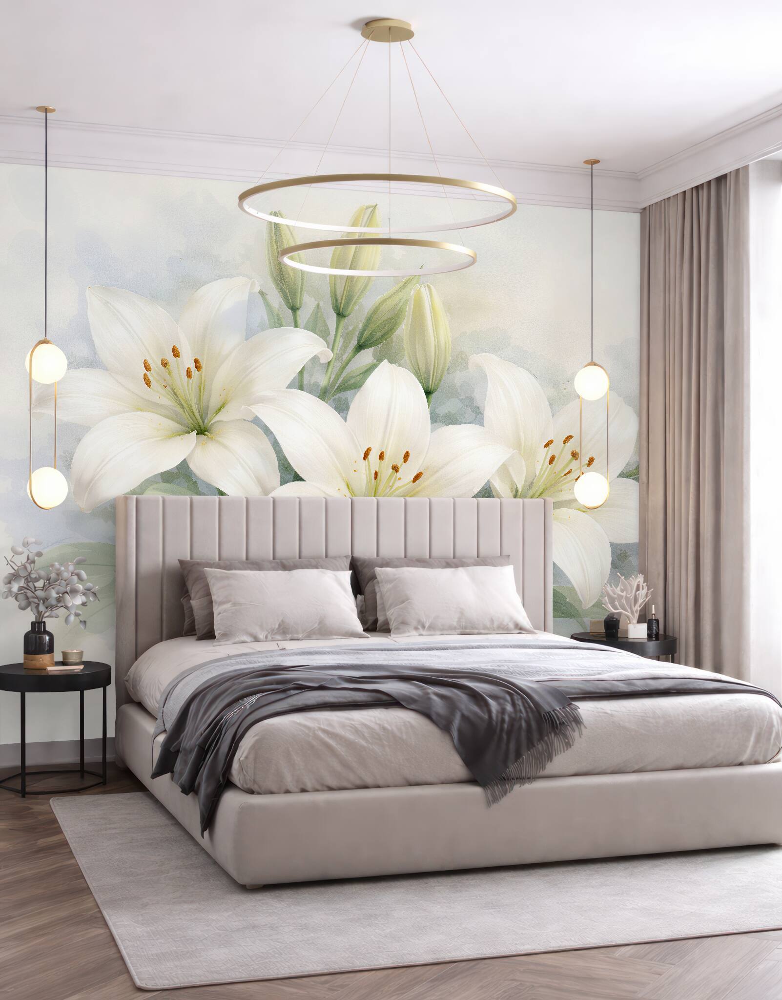 Fototapeta magnolie i ptaki w harmonii