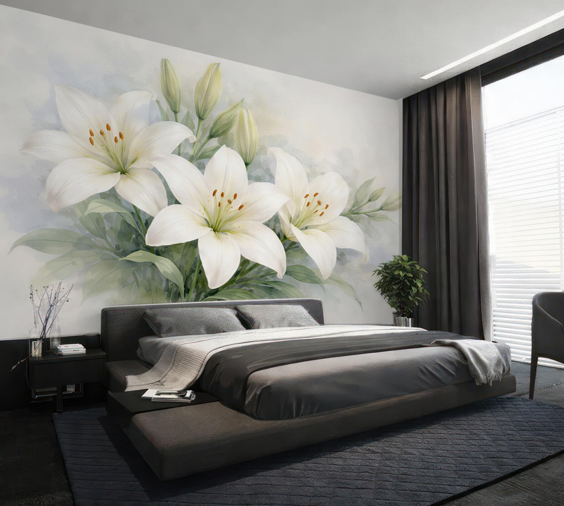 Fototapeta magnolie i ptaki w harmonii