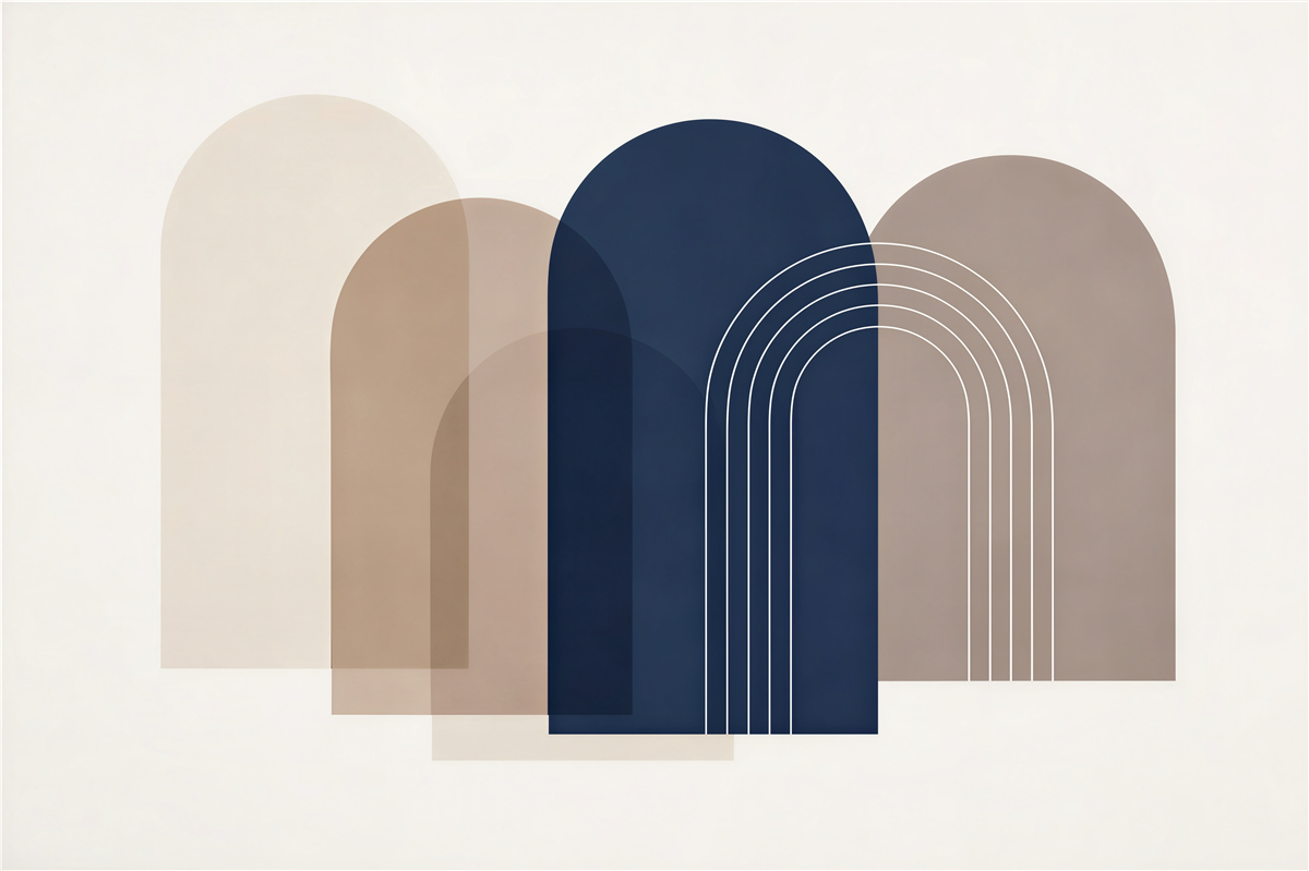 Fototapeta minimalistyczne łuki w beżach