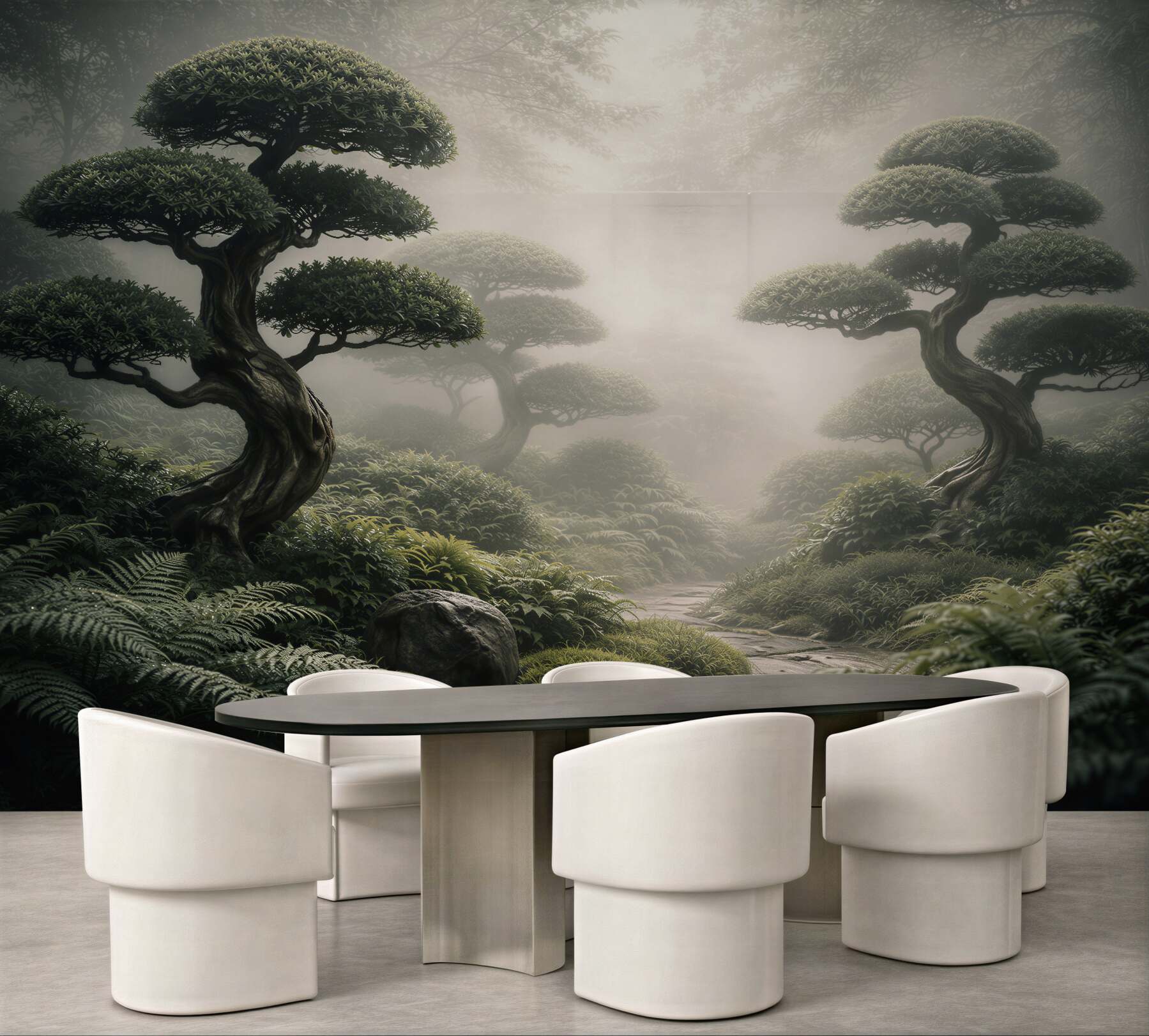 Fototapeta mistyczny ogród bonsai
