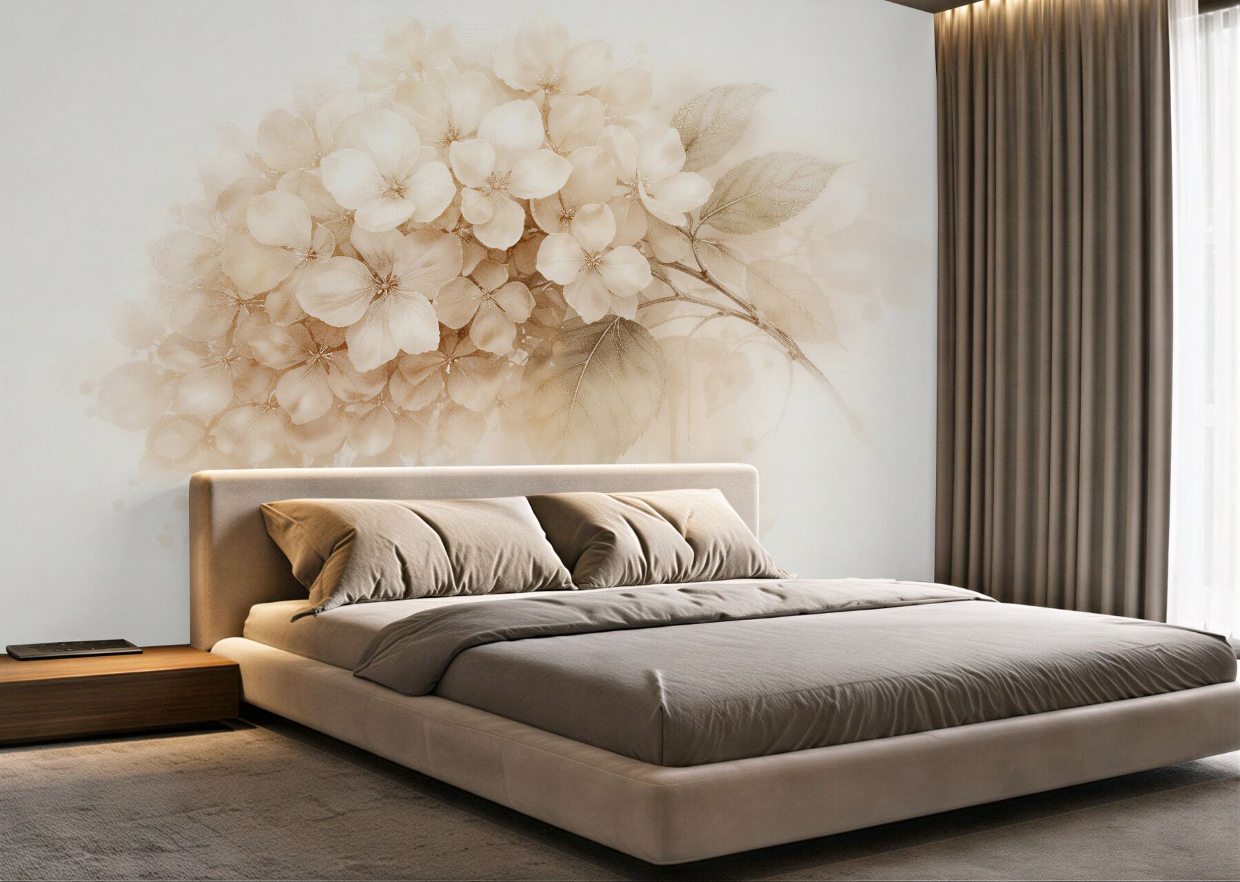 Fototapeta delikatne magnolie na jasnym tle