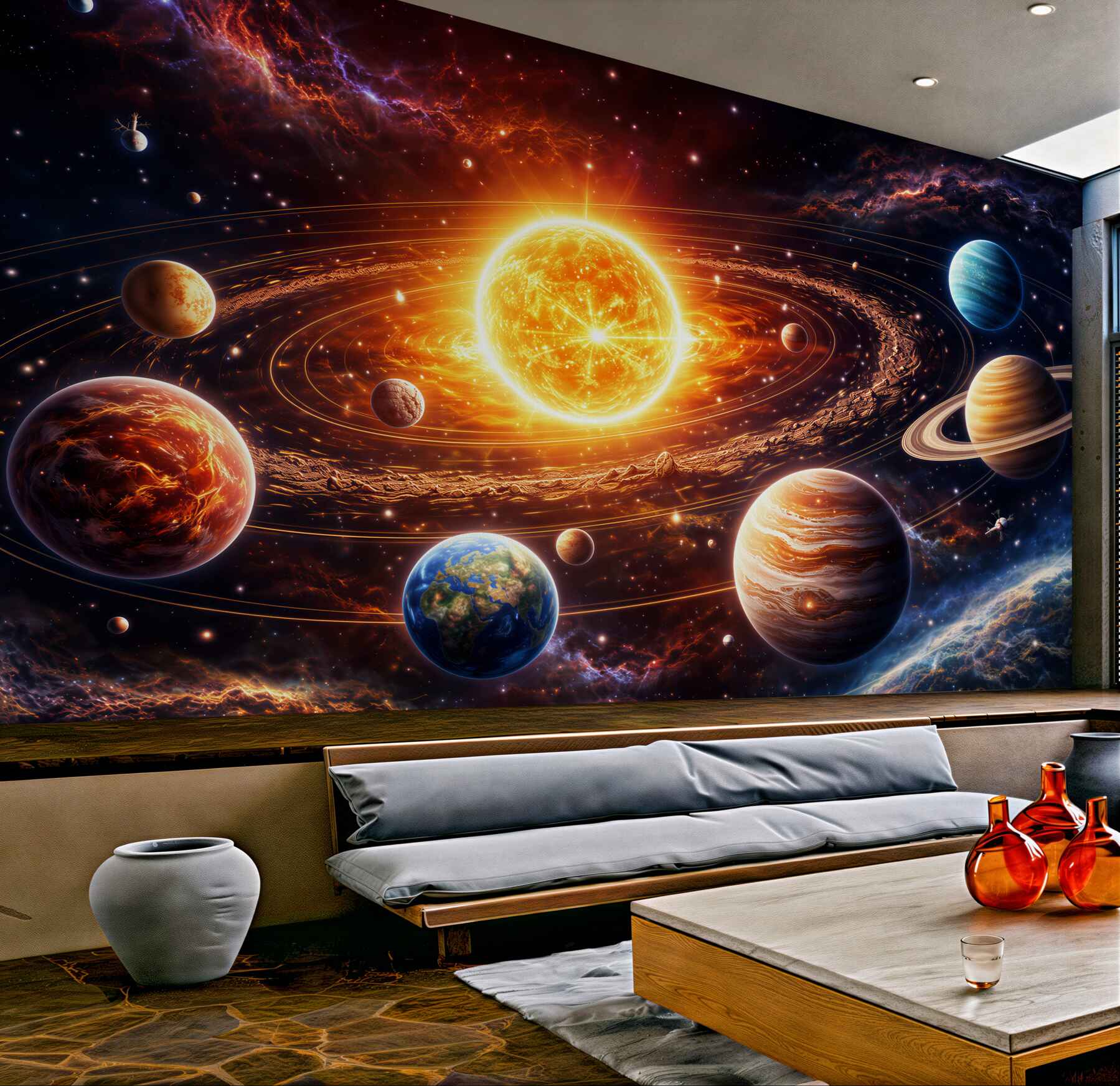 Fototapeta kosmiczny taniec planet