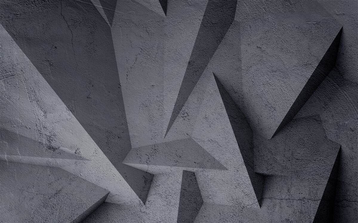 Fototapeta wolumetryczna czarna geometria