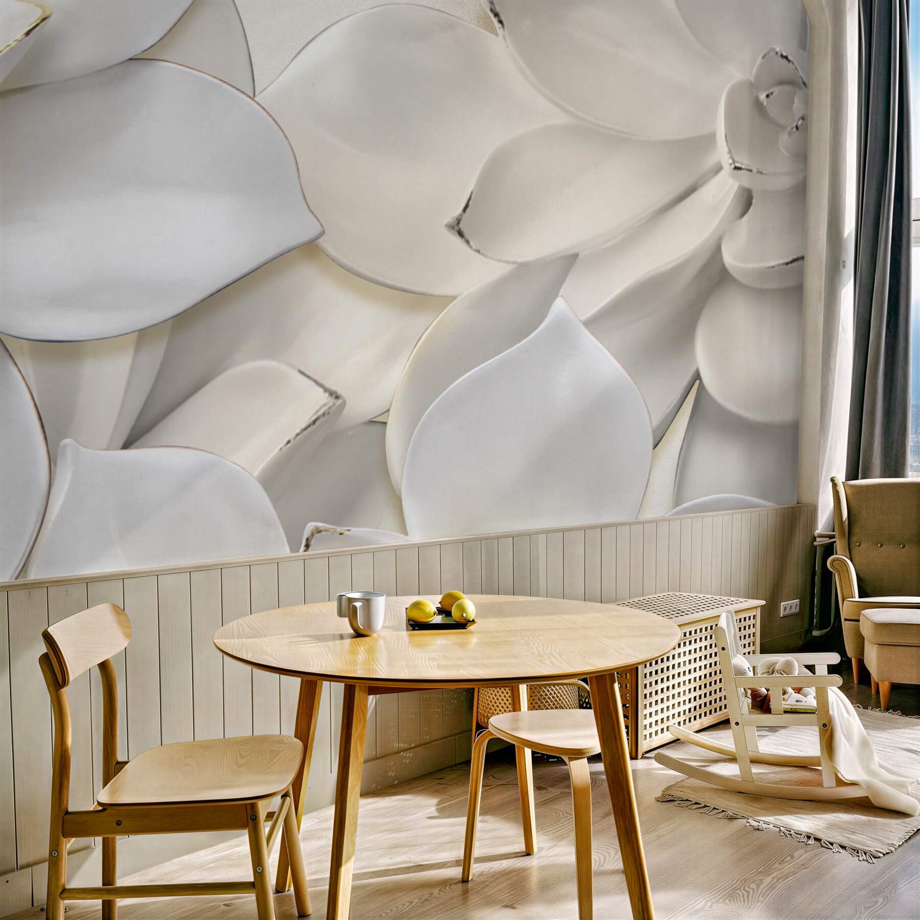 Fototapeta śnieżnobiałe porcelanowe kwiaty
