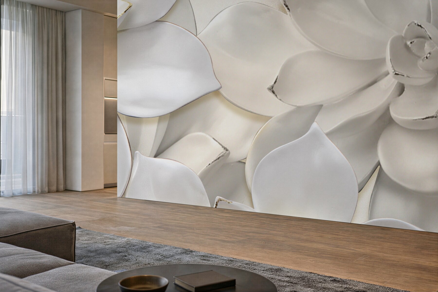 Fototapeta śnieżnobiałe porcelanowe kwiaty